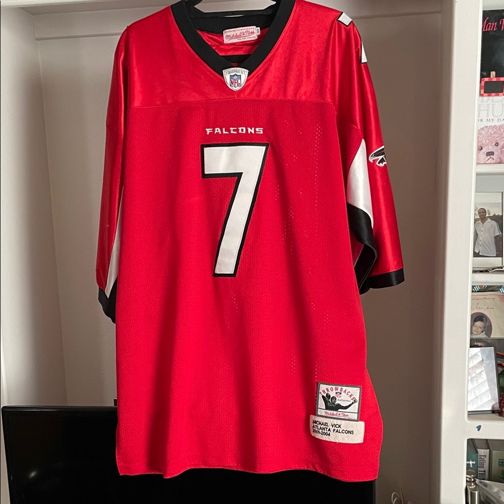 Reebok Red Falcons Jersey with Number 7